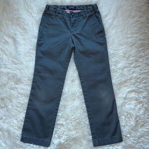 LANDS’END girl School Uniform Iron Knee Blend Plain Front Chino Pants size 7